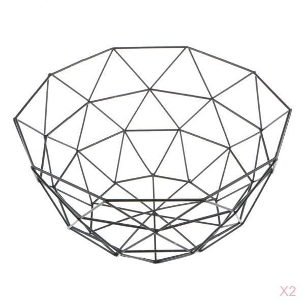 2pcs wire fruit basket bowl food serving dish candy biscuit snack tray black
2pcs wire fruit basket bowl food serving dish candy biscuit snack tray black
