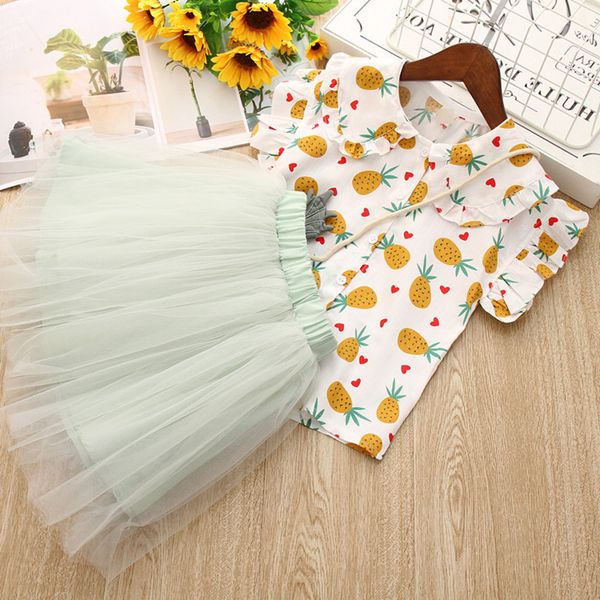 fashion casual suit little girl infant toddler kid girl dots pineapple shirt short dress 2pcs set summer baby clothes, White
fashion casual suit little girl infant toddler kid girl dots pineapple shirt short dress 2pcs set summer baby clothes, White