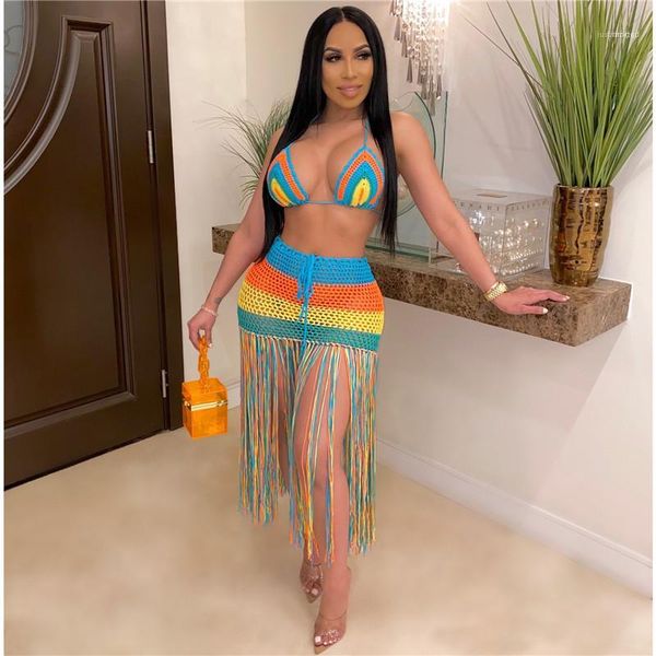 long tassel bikinis set female clothing women designer summer swimsuit contrast color hollow out handmade knitting, White;black
long tassel bikinis set female clothing women designer summer swimsuit contrast color hollow out handmade knitting, White;black