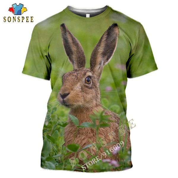 hunting animal hare cute rabbit summer anime 3d print shirts hippie aesthetic comics men clothing