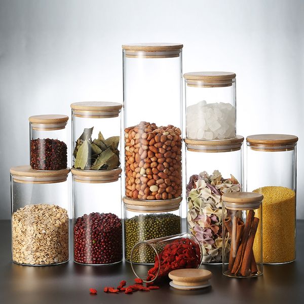 kitchen sealed glass jar airtight storage tank spices tank tea container with bamboo lid salt storage bottle coffee caddy
kitchen sealed glass jar airtight storage tank spices tank tea container with bamboo lid salt storage bottle coffee caddy
