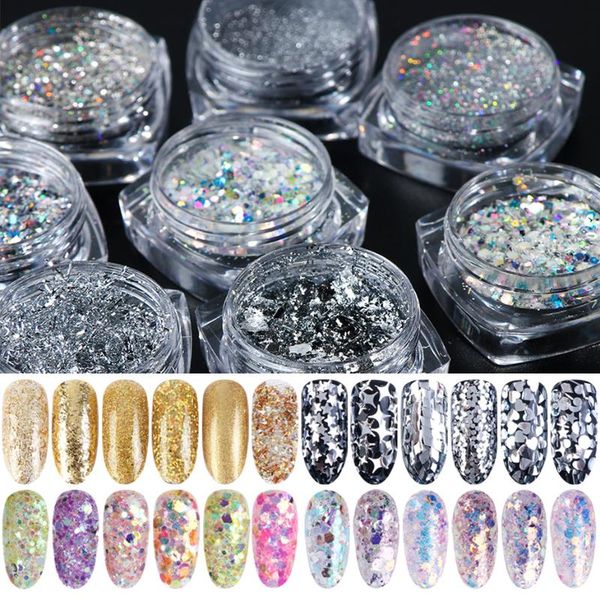 nail glitter 8 box sequins set gold sliver mix hexagon round flakes chrome art powder dust manicure decoration sa1506, Silver;gold
nail glitter 8 box sequins set gold sliver mix hexagon round flakes chrome art powder dust manicure decoration sa1506, Silver;gold
