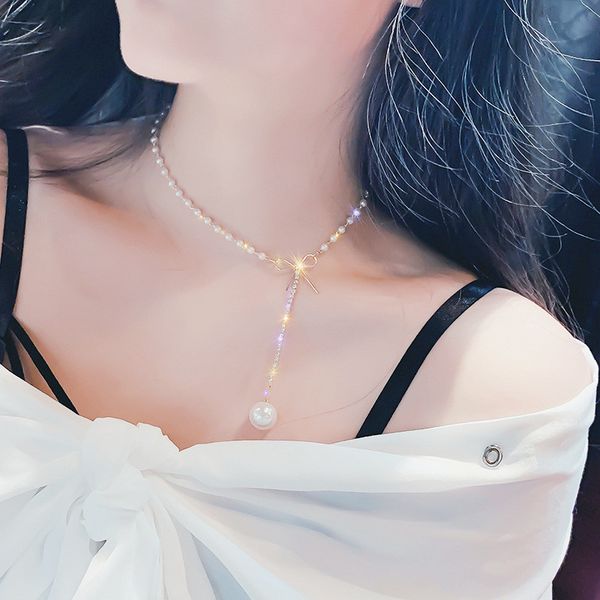 chokers fyuan fashion bowknot rhinestone choker necklaces for women bijoux long pearl pendant statement jewelry party gifts, Golden;silver
chokers fyuan fashion bowknot rhinestone choker necklaces for women bijoux long pearl pendant statement jewelry party gifts, Golden;silver