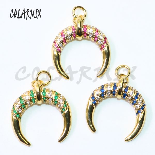 10pcs horn pendants crescent pendants rainbow zircon charm beads trendy jewelry fashion necklace for women 50853, Silver
10pcs horn pendants crescent pendants rainbow zircon charm beads trendy jewelry fashion necklace for women 50853, Silver