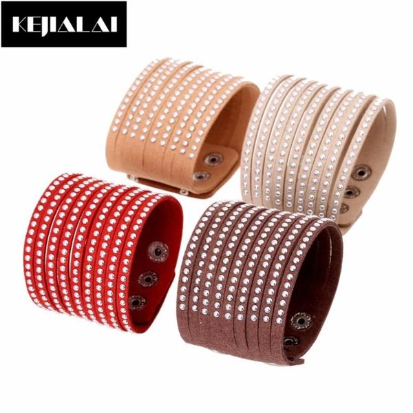 kejialai simple style fashion women bangle bracelet leather paved with rhinestone and crystal wrap wristband charm bracelet gift, Black
kejialai simple style fashion women bangle bracelet leather paved with rhinestone and crystal wrap wristband charm bracelet gift, Black