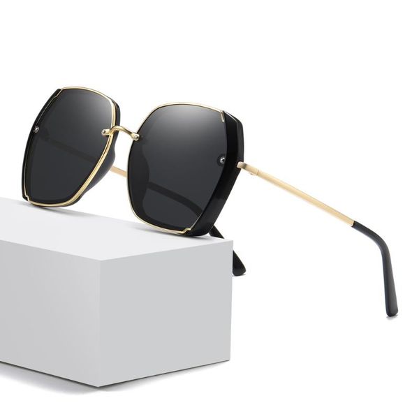 sunglasses 2021 korean woman polarized hexagon metal frame oversize square black uv protection sun glasses for women driving, White;black
sunglasses 2021 korean woman polarized hexagon metal frame oversize square black uv protection sun glasses for women driving, White;black