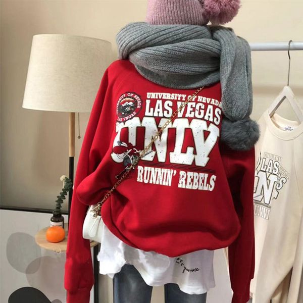 women hoodie sweatshirt long sleeve loose cotton street hoodies letter printed cool hoodies coat teenager pullovers, Black
women hoodie sweatshirt long sleeve loose cotton street hoodies letter printed cool hoodies coat teenager pullovers, Black