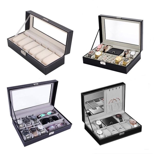 6/6+3/8+2 grids storage watch box pu leather watch holder organizer with lock for quartz watches jewelry boxes display gift, Black;blue
6/6+3/8+2 grids storage watch box pu leather watch holder organizer with lock for quartz watches jewelry boxes display gift, Black;blue