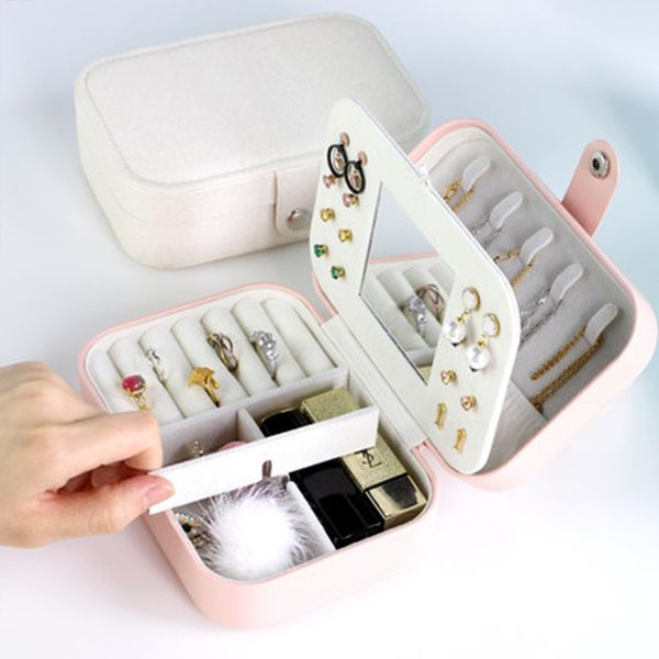 jewelry casket locked jewelry box compartment portable jewelry organizer ring decoration beauty travel box makeup organizer t200917, Black;white 
jewelry casket locked jewelry box compartment portable jewelry organizer ring decoration beauty travel box makeup organizer t200917, Black;white