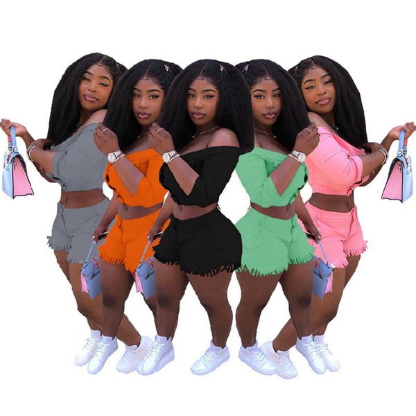women s-4xl jacket shorts jogger suit tassel 2 pc set off shoulder long sleeve plus size cardigan fall casual clothing outfits, Gray
women s-4xl jacket shorts jogger suit tassel 2 pc set off shoulder long sleeve plus size cardigan fall casual clothing outfits, Gray