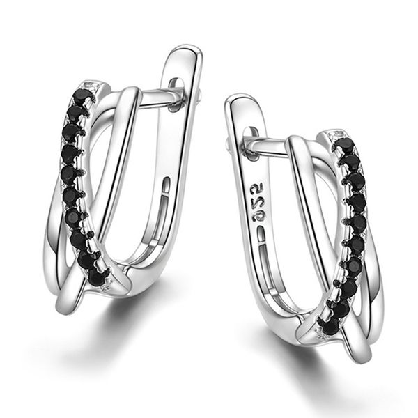 fashion simple design women wedding earring silver color temperament delicate black zircon wedding female earrings, Golden;silver
fashion simple design women wedding earring silver color temperament delicate black zircon wedding female earrings, Golden;silver