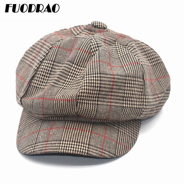 stingy brim hats fuodrao brand octagonal women british casual plaid beret hat breathable sboy cap spring autumn gorras painter c4, Blue;gray
stingy brim hats fuodrao brand octagonal women british casual plaid beret hat breathable sboy cap spring autumn gorras painter c4, Blue;gray