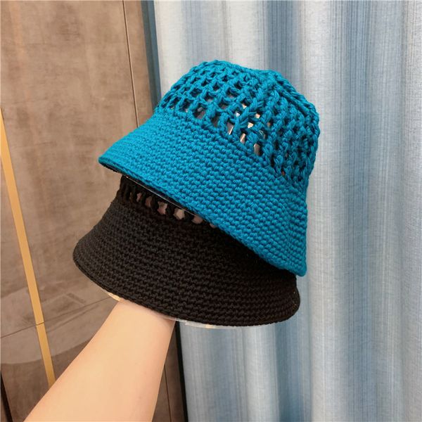 bucket hats women's woolen hats handmade hollow basin casual fisherman monochrome light board fashion, Blue;gray
bucket hats women's woolen hats handmade hollow basin casual fisherman monochrome light board fashion, Blue;gray