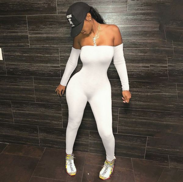 women designer jumpsuit off shoulder romper elegant fashion skinny bodysuit pullover comfortable clubwear j3568, Black;white
women designer jumpsuit off shoulder romper elegant fashion skinny bodysuit pullover comfortable clubwear j3568, Black;white