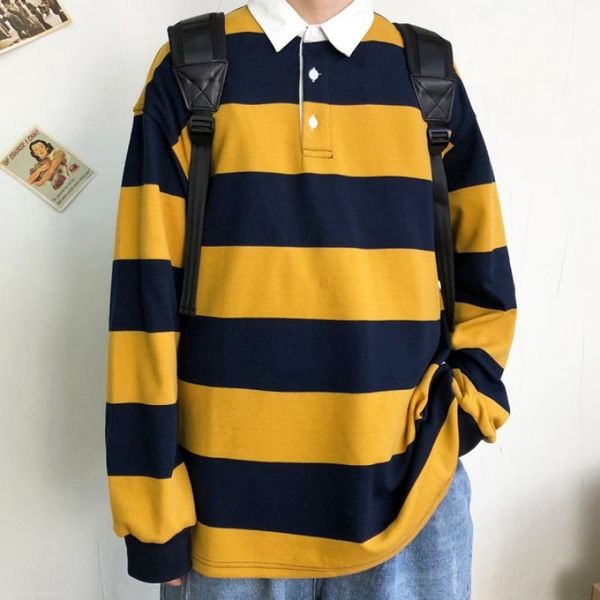 muzoj gao jie spring sweater art shirt new sweaterlapel versatile striped loose style korean shirt sweater trendy men's base and autumn
muzoj gao jie spring sweater art shirt new sweaterlapel versatile striped loose style korean shirt sweater trendy men's base and autumn
