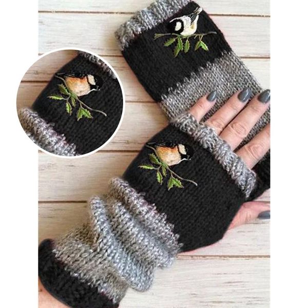 five fingers gloves cute warm stitching embroidery exposed finger women' winter autumn knitted for women fingerless wrist mittens, Blue;gray
five fingers gloves cute warm stitching embroidery exposed finger women' winter autumn knitted for women fingerless wrist mittens, Blue;gray