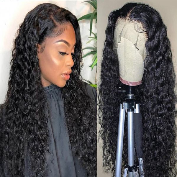 

Black/red/blonde/brown Long Curly Lace Wigs with Baby Hair for Women 13x4 Kinky Curly Hair Synthetic Lace Front Wigs Heat Resistant Fiber, #27