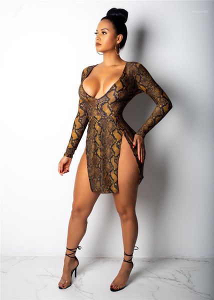 deep v-neck leopard dresses fashion natural color long sleeve dresses women designer clothes women dresses split, Black;gray
deep v-neck leopard dresses fashion natural color long sleeve dresses women designer clothes women dresses split, Black;gray