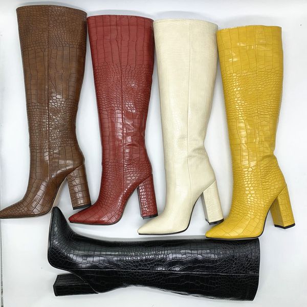 fashion synthetic leather women knee high boots warm high heels night club sheos woman classic big size western boots, Black
fashion synthetic leather women knee high boots warm high heels night club sheos woman classic big size western boots, Black