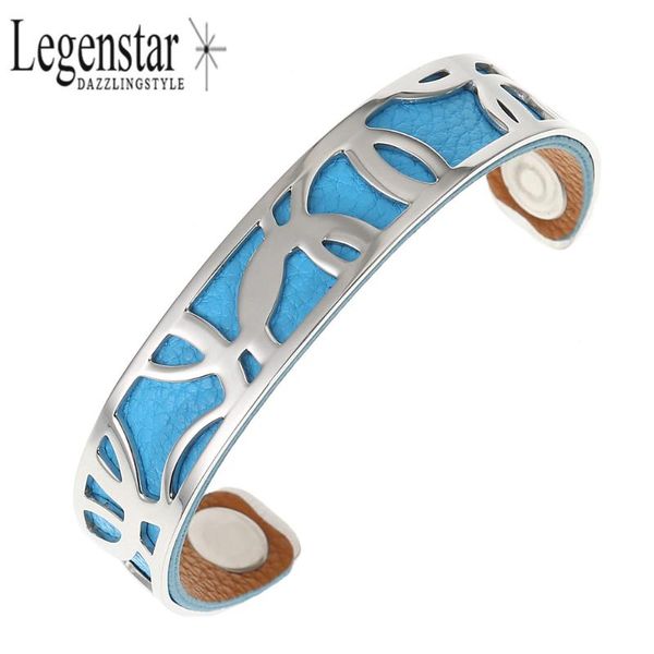legenstar summer 2020 blue leather argent circle design stainless steel adjustable bangle interchangeablepulseiras, Black
legenstar summer 2020 blue leather argent circle design stainless steel adjustable bangle interchangeablepulseiras, Black
