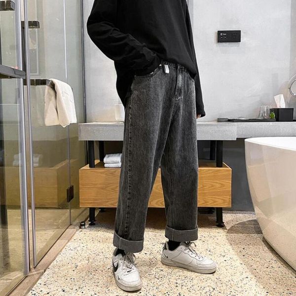 2020 jeans men solid wide leg pants loose large size mens retro korean harajuku streetwear hip hop denim trousers w1068, Blue
2020 jeans men solid wide leg pants loose large size mens retro korean harajuku streetwear hip hop denim trousers w1068, Blue