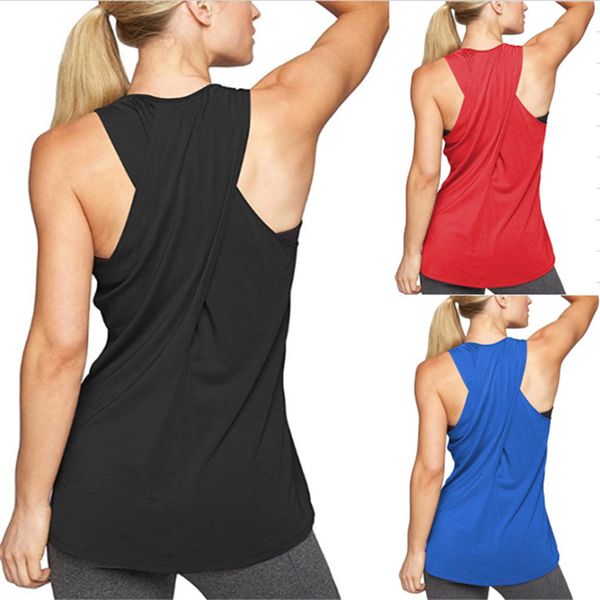 backless sleeveless yoga vest sport singlet women athletic fitness sport tank running training yoga shirts workout clothes, White;red
backless sleeveless yoga vest sport singlet women athletic fitness sport tank running training yoga shirts workout clothes, White;red