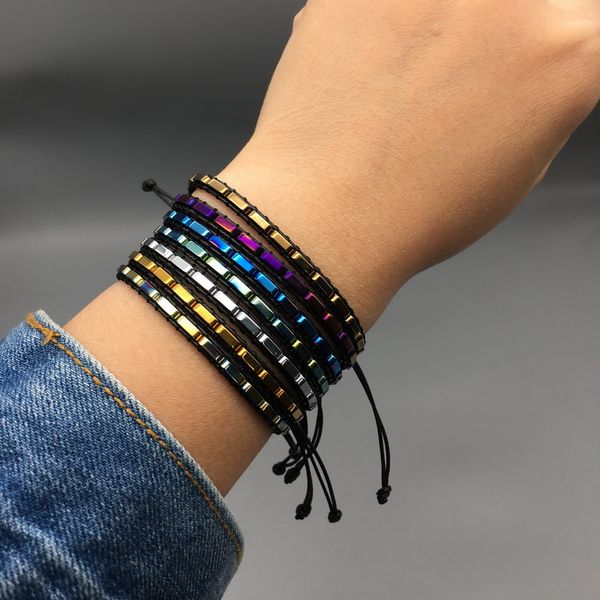 women boho bracelet tube shape metal beads single leather wrap friendship bracelet beaded dropship, Black
women boho bracelet tube shape metal beads single leather wrap friendship bracelet beaded dropship, Black