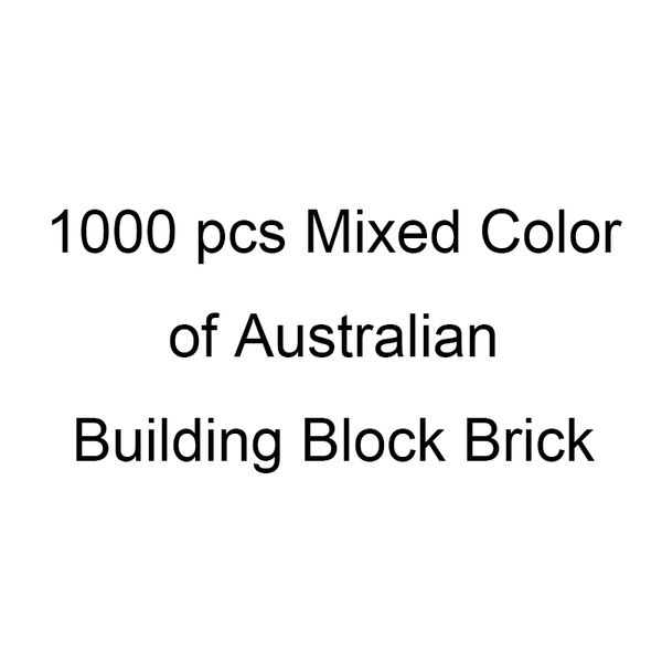 1000 Pcs Mixed Color Educational Diy Bulk Australian Building Block Brick Kindergarten Recommendation Popular Toy With Starter Instruction