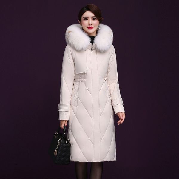 women's down & parkas 2021 winter middle-aged mother jacket hooded coat women parka real fur collar long overcoat female warm thicken c, Black
women's down & parkas 2021 winter middle-aged mother jacket hooded coat women parka real fur collar long overcoat female warm thicken c, Black
