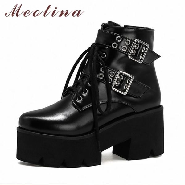 meotina patent leather platform high heel ankle boots buckle block heels motorcycle boots zip lace up short winter black
meotina patent leather platform high heel ankle boots buckle block heels motorcycle boots zip lace up short winter black