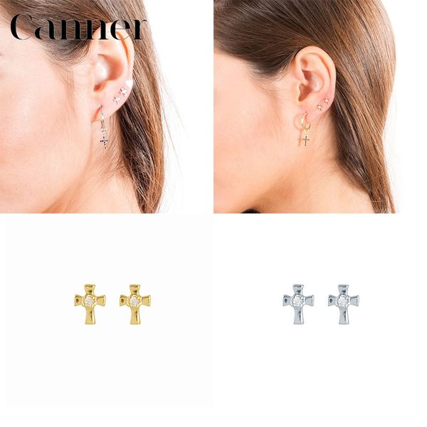 s925 sterling silver stud earrings fine jewelry zircon mini cross earrings for women pendientes mujer 2020 w3, Golden;silver
s925 sterling silver stud earrings fine jewelry zircon mini cross earrings for women pendientes mujer 2020 w3, Golden;silver