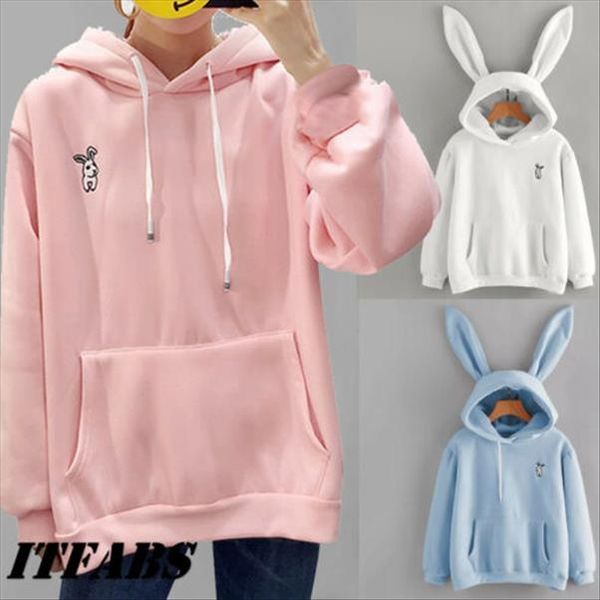women rabbit ear girl long sleeve hoodie sweatshirt hooded coat cute lady autumn winter warm sweat shirts new, Black
women rabbit ear girl long sleeve hoodie sweatshirt hooded coat cute lady autumn winter warm sweat shirts new, Black