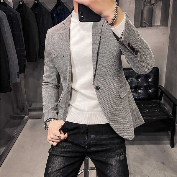 men's suits & blazers 2021 cotton suit solid color one-button casual korean youth slim groom handsome wedding dress trend, White;black
men's suits & blazers 2021 cotton suit solid color one-button casual korean youth slim groom handsome wedding dress trend, White;black