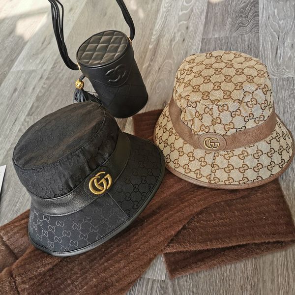 New wild fisherman hat cap designer fashion scarf bucket hat hat trend baseball cap ladies designer scarf silk