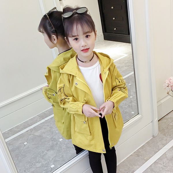 teenage girls flower windbreaker jacket spring autumn embroidered hooded outerwear girls clothes children's trench coat clothing, Blue;gray
teenage girls flower windbreaker jacket spring autumn embroidered hooded outerwear girls clothes children's trench coat clothing, Blue;gray