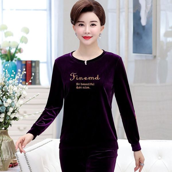 gold velvet sweater sports suit women's velvet thickened autumn and winter new korean style casual sweater two-piece set dx3x9, Gray
gold velvet sweater sports suit women's velvet thickened autumn and winter new korean style casual sweater two-piece set dx3x9, Gray