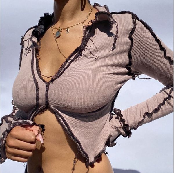 autumn new patchwork design knitted crop for women fashion long sleeve blouse streetwear casual slim short shirt female, White
autumn new patchwork design knitted crop for women fashion long sleeve blouse streetwear casual slim short shirt female, White