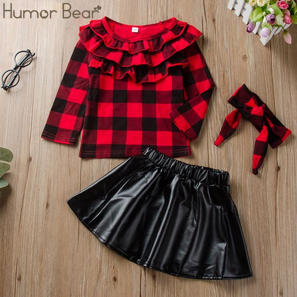 humor bear baby girl clothes sets plaid american style children clothing suit 3pcs long sleeve leather skirt+headband set, White
humor bear baby girl clothes sets plaid american style children clothing suit 3pcs long sleeve leather skirt+headband set, White
