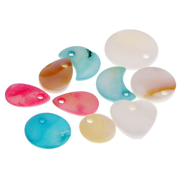 10pcs mixed flat shell charms pendants for diy necklace jewelry making, Black
10pcs mixed flat shell charms pendants for diy necklace jewelry making, Black