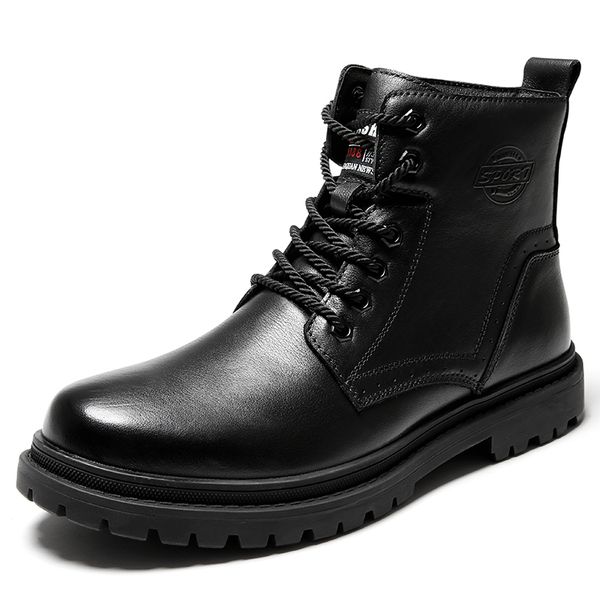 british style men luxury fashion warm fur winter boots cow leather cotton shoes outdoor platform snow boot balck ankle botas man, Black
british style men luxury fashion warm fur winter boots cow leather cotton shoes outdoor platform snow boot balck ankle botas man, Black