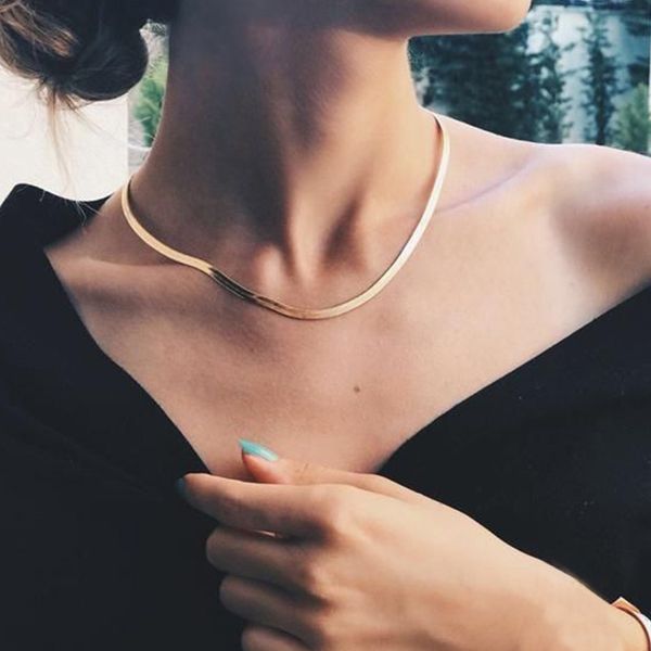 1pcs bohemian women necklaces snake chain clavicle chain silver color gold necklace fashion wedding party female jewelry gift
1pcs bohemian women necklaces snake chain clavicle chain silver color gold necklace fashion wedding party female jewelry gift