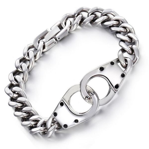 link, chain 19mm heavy men biker jewelry handcuffs design bracelet hiphop gold stainless steel male curb cuban link bracelets bangle, Black
link, chain 19mm heavy men biker jewelry handcuffs design bracelet hiphop gold stainless steel male curb cuban link bracelets bangle, Black
