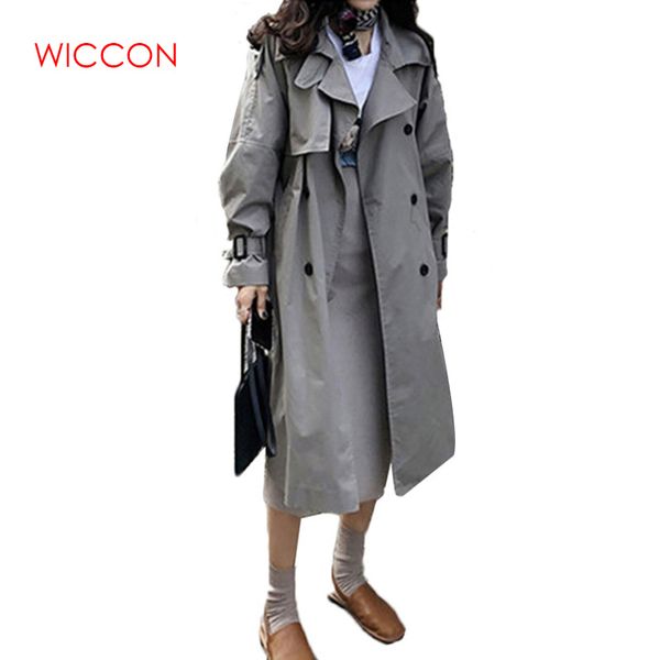 women's trench coats spring autumn 2021 korean fashion double breasted mid-long coat mujer loose belt large size windbreak outwear, Tan;black
women's trench coats spring autumn 2021 korean fashion double breasted mid-long coat mujer loose belt large size windbreak outwear, Tan;black