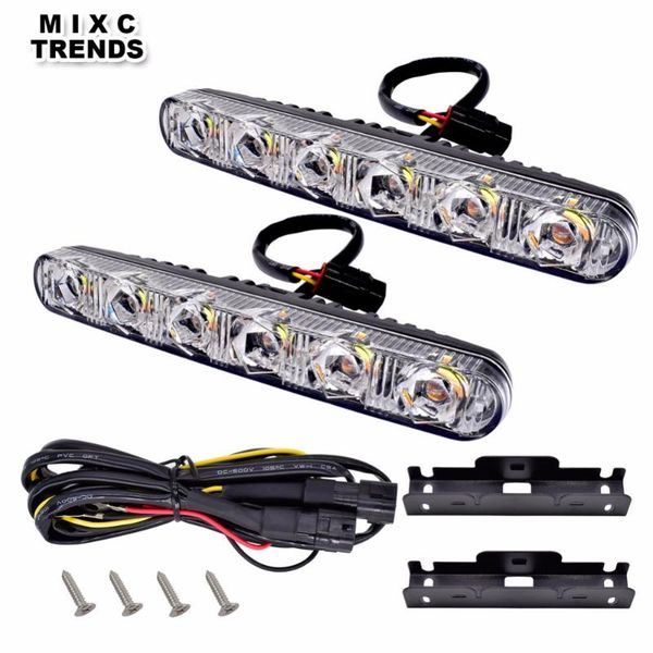 2pcs 6 led drl white amber flowing turn signal daytime running light 12v waterproof aluminum super bright car driving fog lights
2pcs 6 led drl white amber flowing turn signal daytime running light 12v waterproof aluminum super bright car driving fog lights