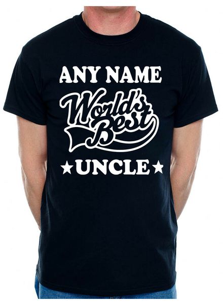 personalised mens t shirt worlds uncle any name nephew niece birthday gift