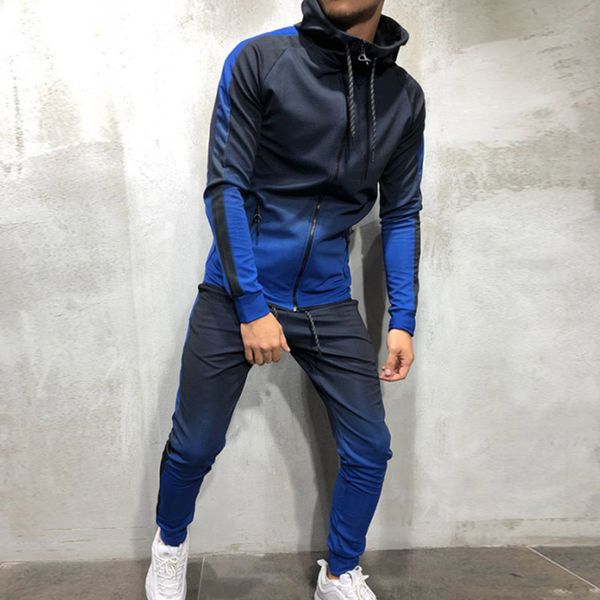 new sportswear set men 's spring autumn zipper sweatshirt series 3d digital gradient color man jogging sports suit two - piece, Gray
new sportswear set men 's spring autumn zipper sweatshirt series 3d digital gradient color man jogging sports suit two - piece, Gray