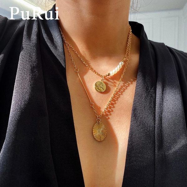 purui punk multi layered pearl pendant choker necklace gold color vintage collar statement chain necklace for women jewelry, Silver
purui punk multi layered pearl pendant choker necklace gold color vintage collar statement chain necklace for women jewelry, Silver