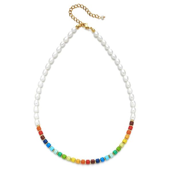 zmzy luxury boho beads diy genuine freshwater pearl chocker necklace chain wholesale wedding jewelry for women fashion gift, Golden;silver
zmzy luxury boho beads diy genuine freshwater pearl chocker necklace chain wholesale wedding jewelry for women fashion gift, Golden;silver