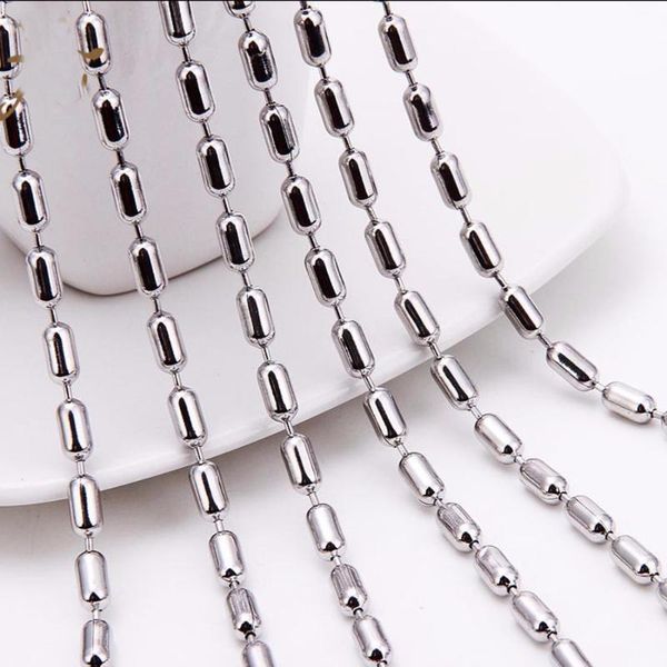 punk hip hop 1.5/2/2.4/3/3.2mm wide silver color 316l stainless steel long beads chain necklace custom for women/men jewelry
punk hip hop 1.5/2/2.4/3/3.2mm wide silver color 316l stainless steel long beads chain necklace custom for women/men jewelry