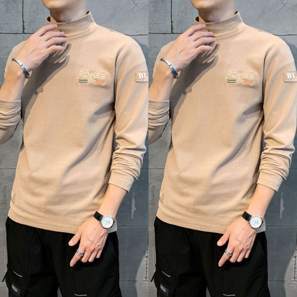 2020 autumn and winter new men's half-high t- sweaterunderpants sweatercollar sweater korean slim-fit base shirt youth casual t-shirt m, Black
2020 autumn and winter new men's half-high t- sweaterunderpants sweatercollar sweater korean slim-fit base shirt youth casual t-shirt m, Black
